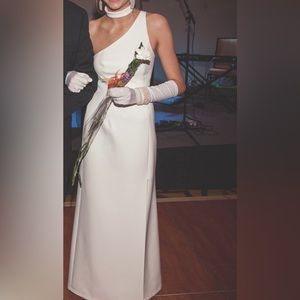 BCBG Long White Formal Dress